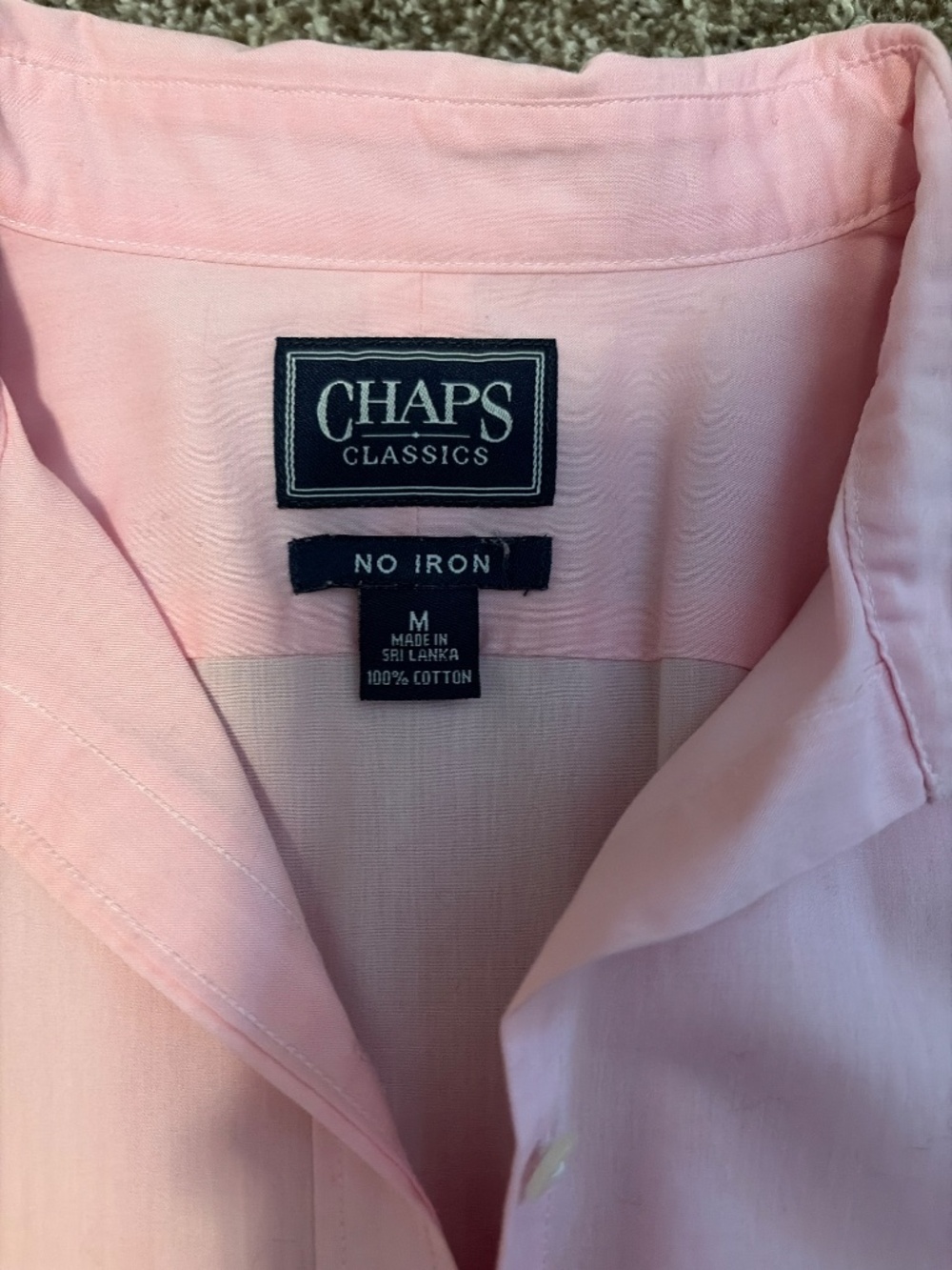 Chaps Pink Button Down - Picture 2 of 2